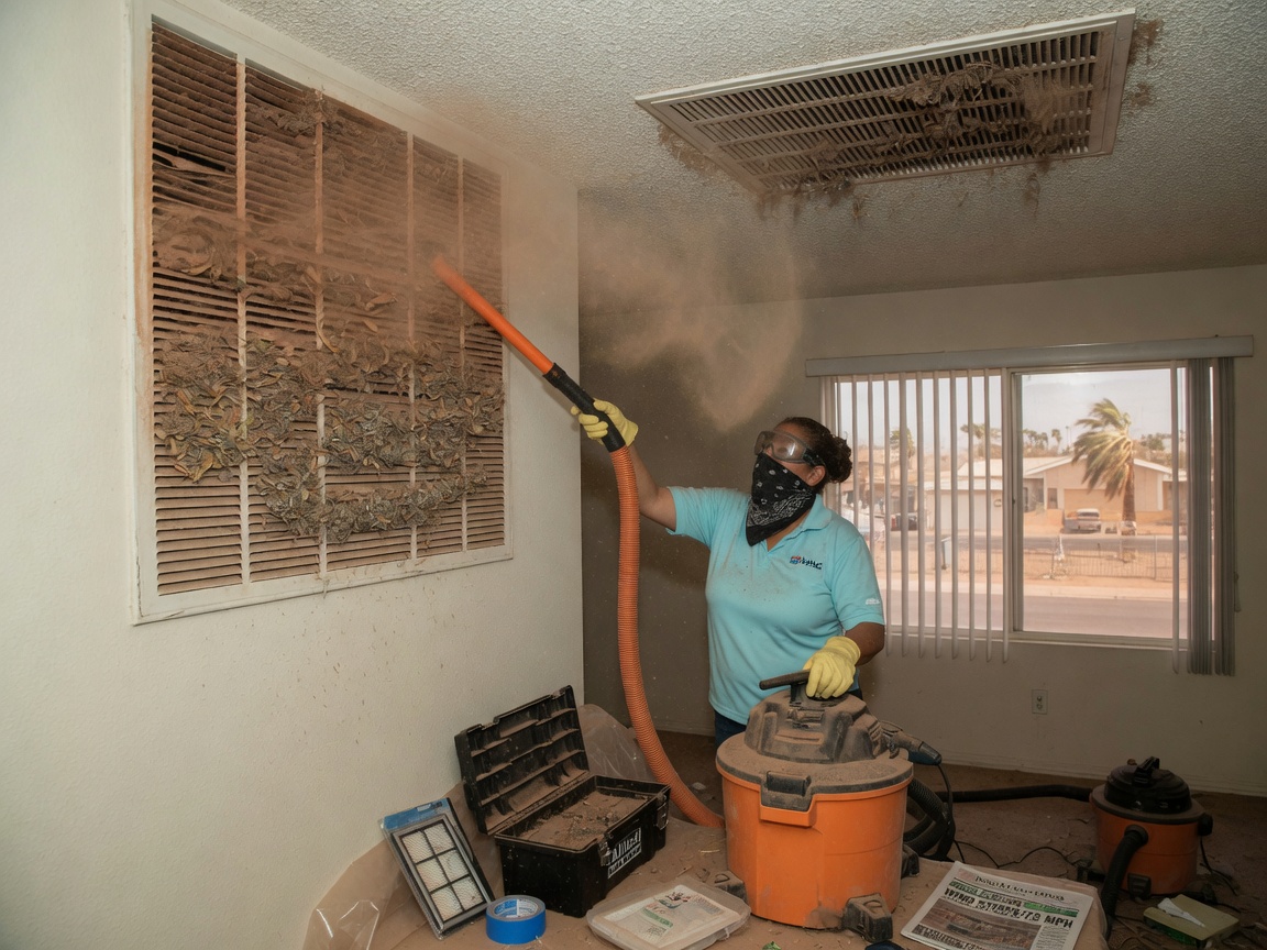 Clearing Dust from AC Vents After North Las Vegas Wind Storms